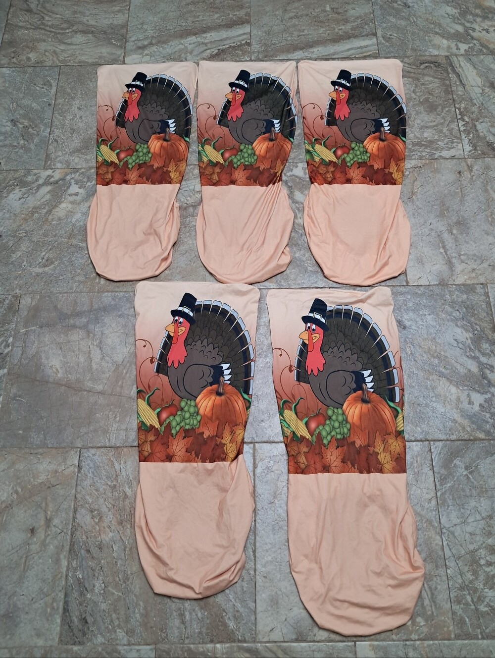 Northern Brothers Dining Room Chair Slipcovers Set Of 5 Turkeys Thanksgiving